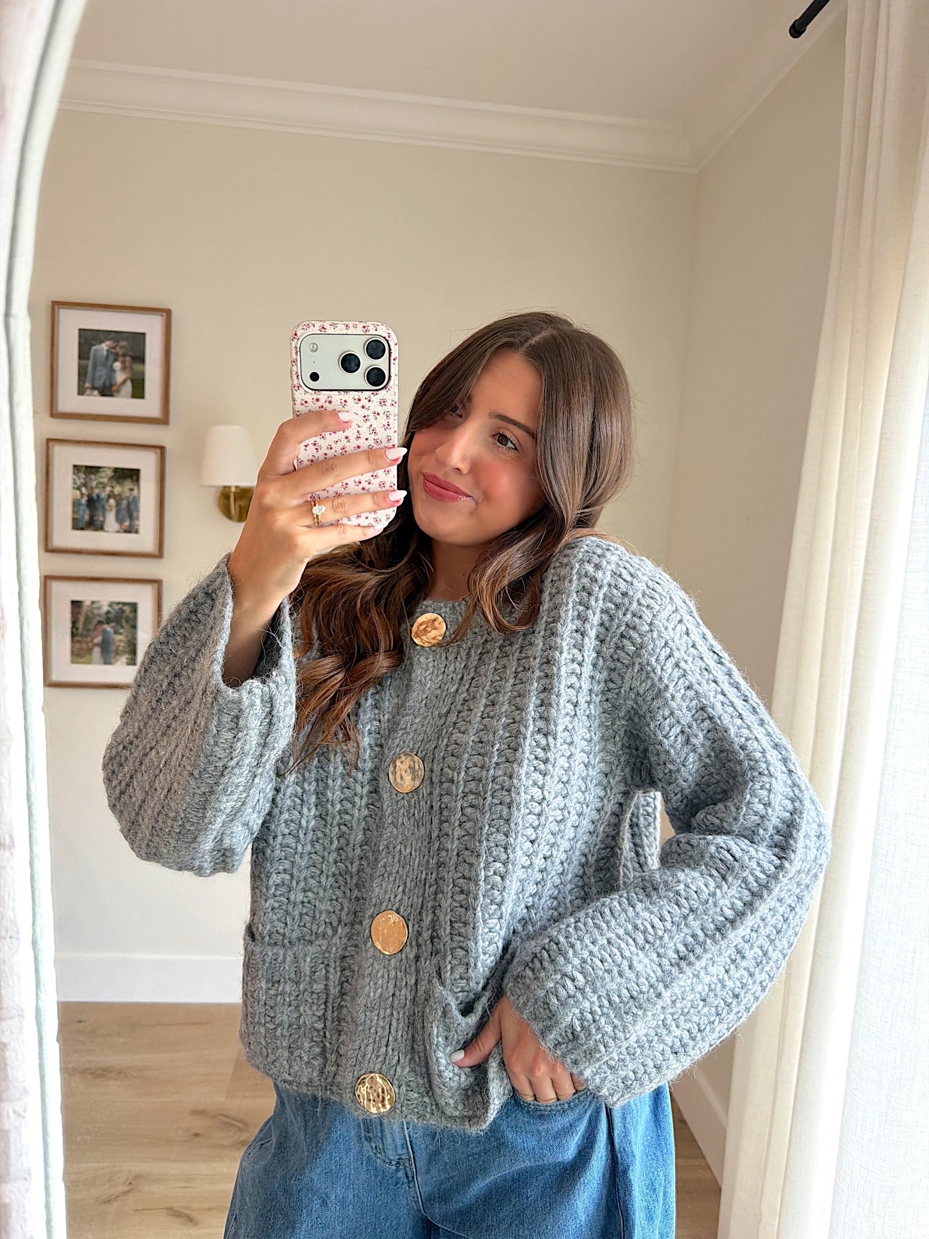 Amelia Cardigan - Charcoal