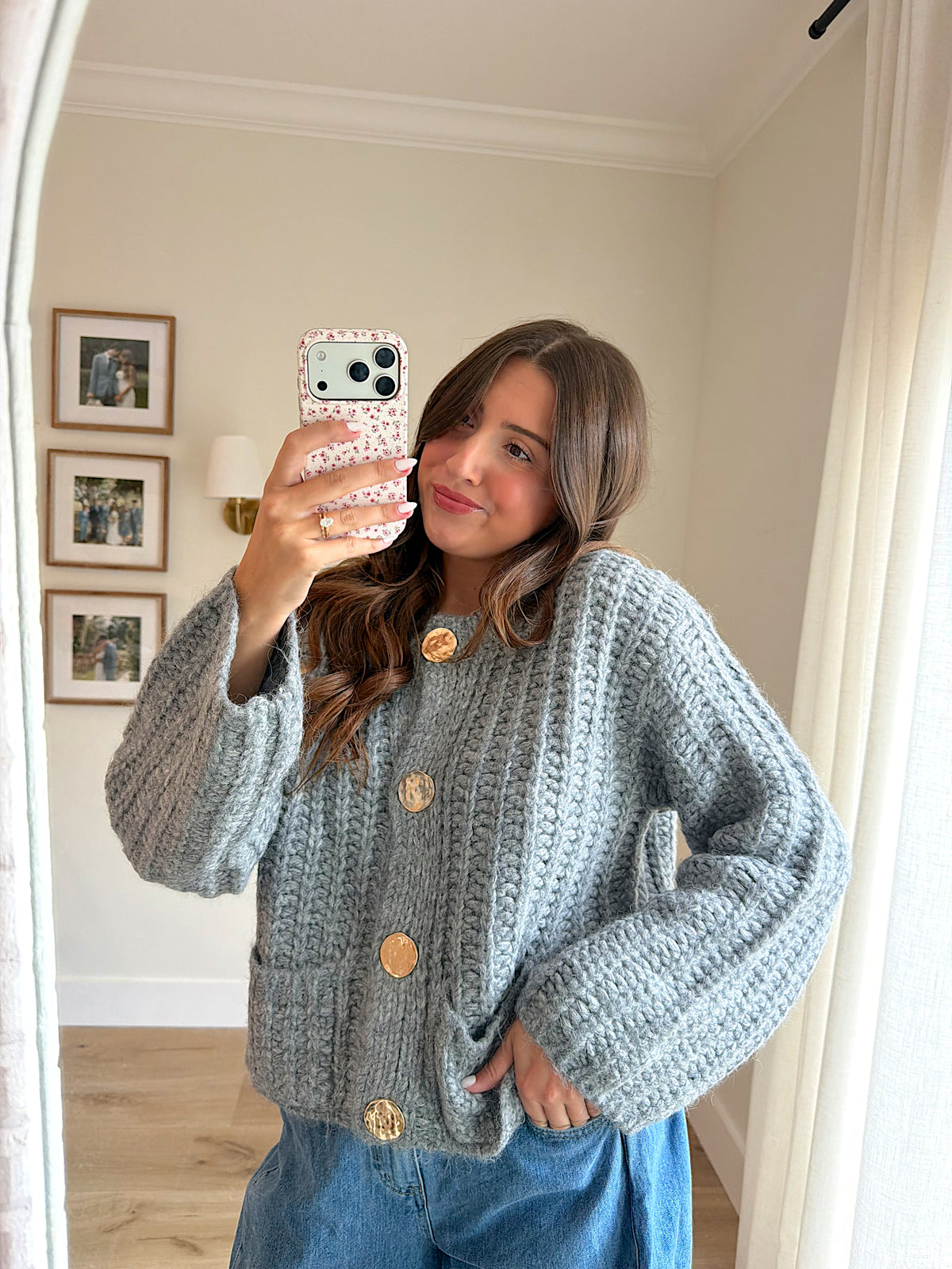 Amelia Cardigan - Charcoal