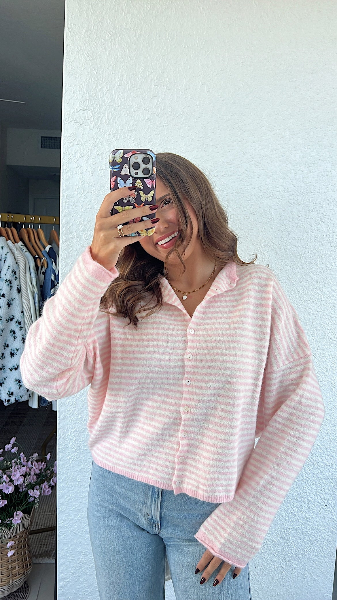 Church Girl Knit - Bubblegum Pink Stripe
