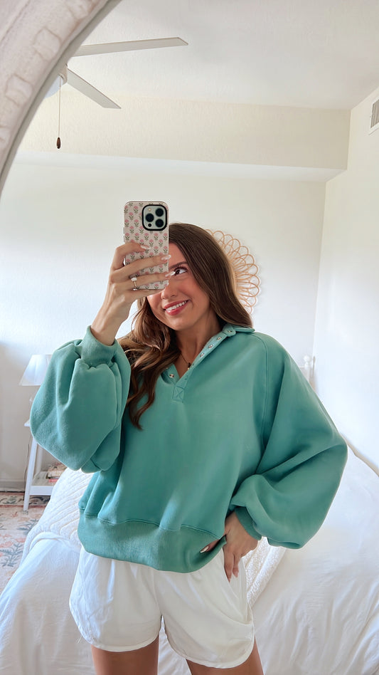 SUNDAY PULLOVER - SEAFOAM