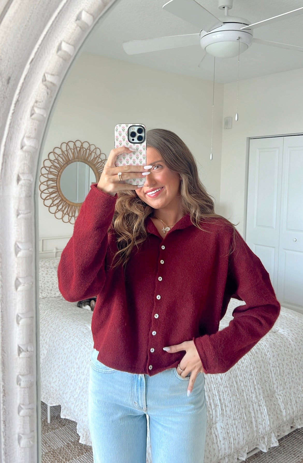 Church Girl Knit - Burgundy