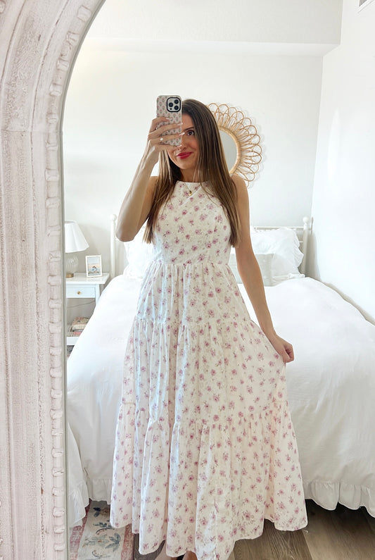 ITALIAN FLOWER MAXI DRESS