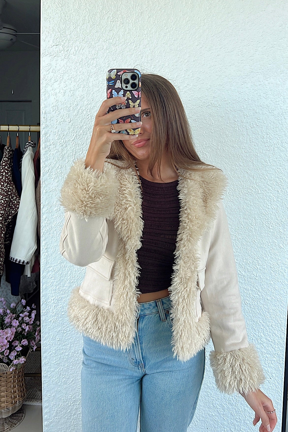 Serena Cloud Suede & Shearling Jacket