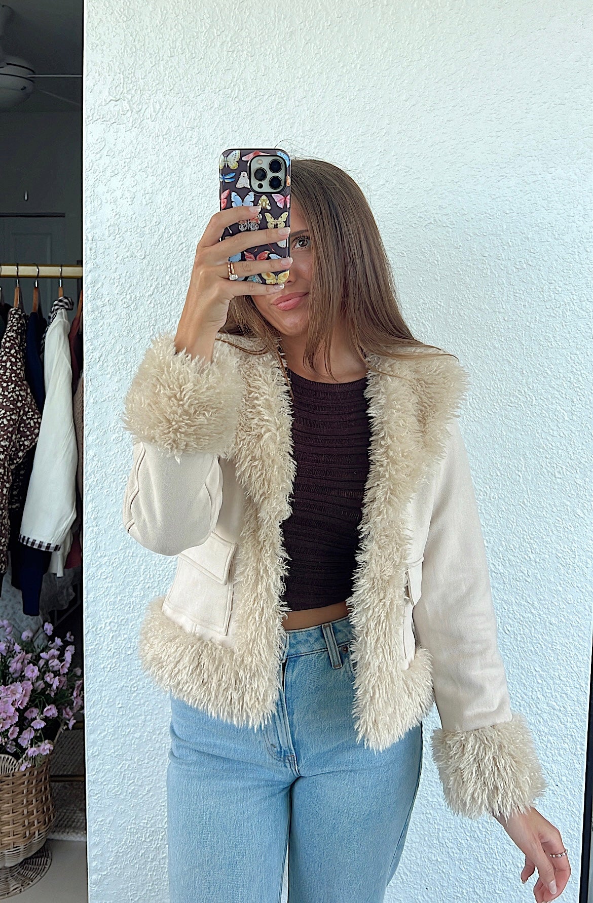 Serena Cloud Suede & Shearling Jacket