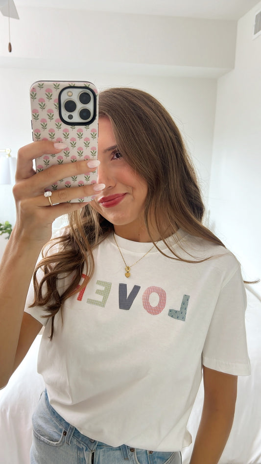 'LOVER' PATCHWORK TEE