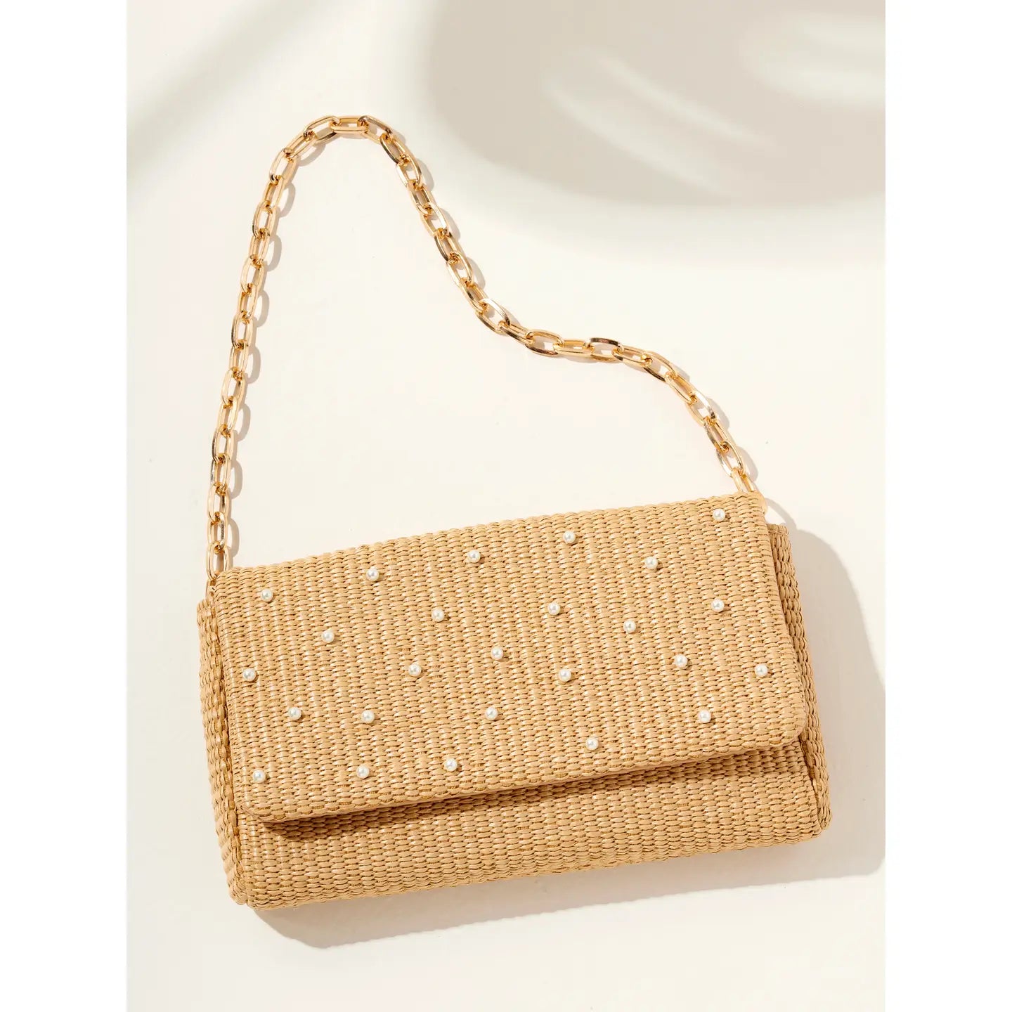 PEARL RATTAN SHOULDER BAG