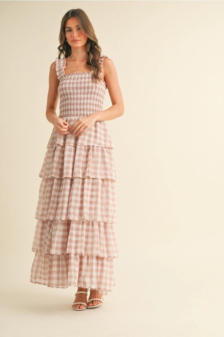 ELLIE GINGHAM MAXI DRESS