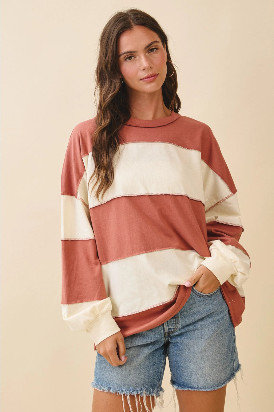 Millie Oversized Stripe Crew