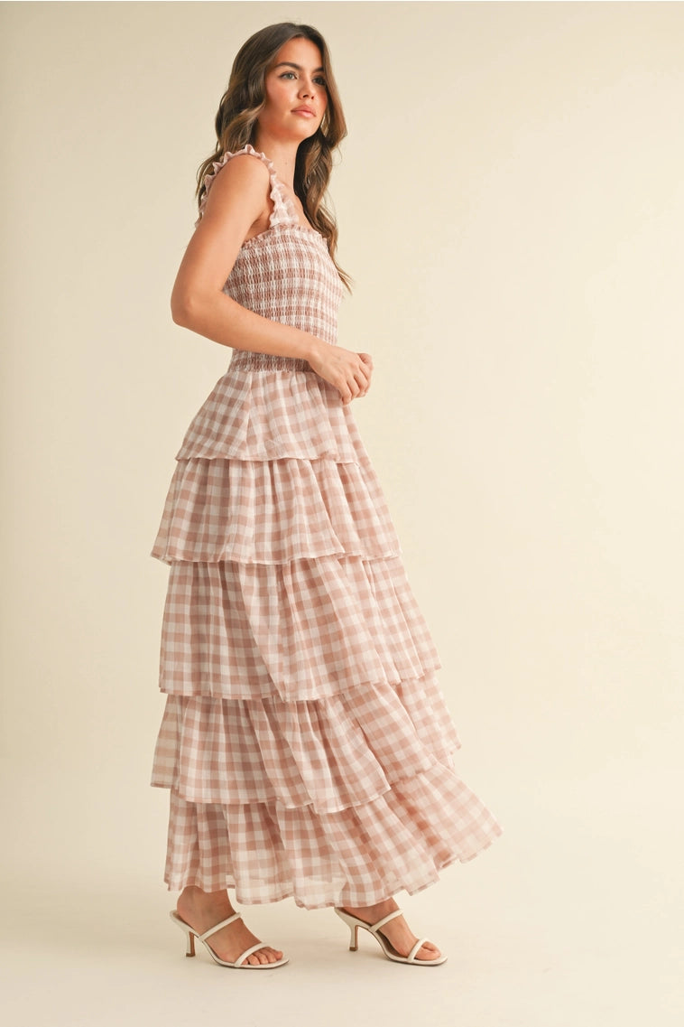 ELLIE GINGHAM MAXI DRESS