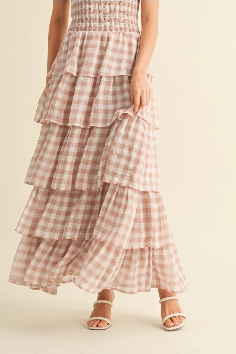 ELLIE GINGHAM MAXI DRESS