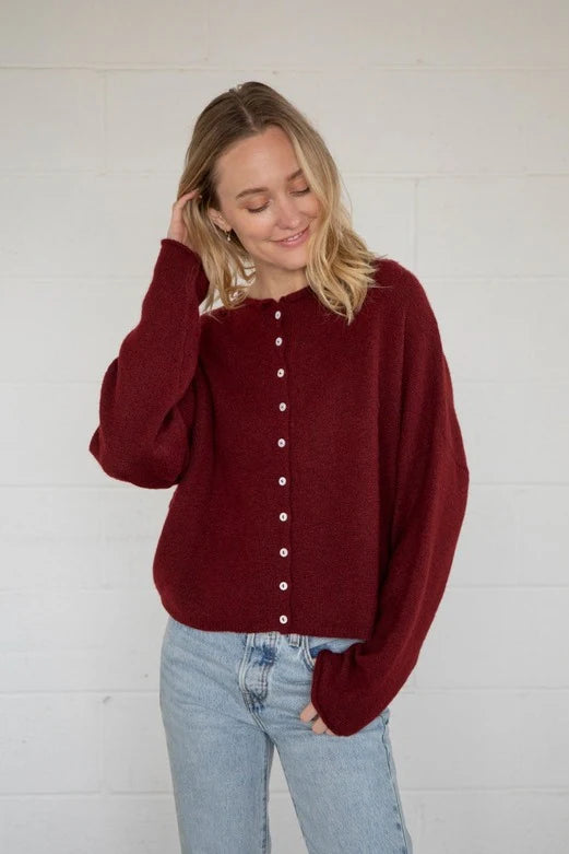 Church Girl Knit - Burgundy