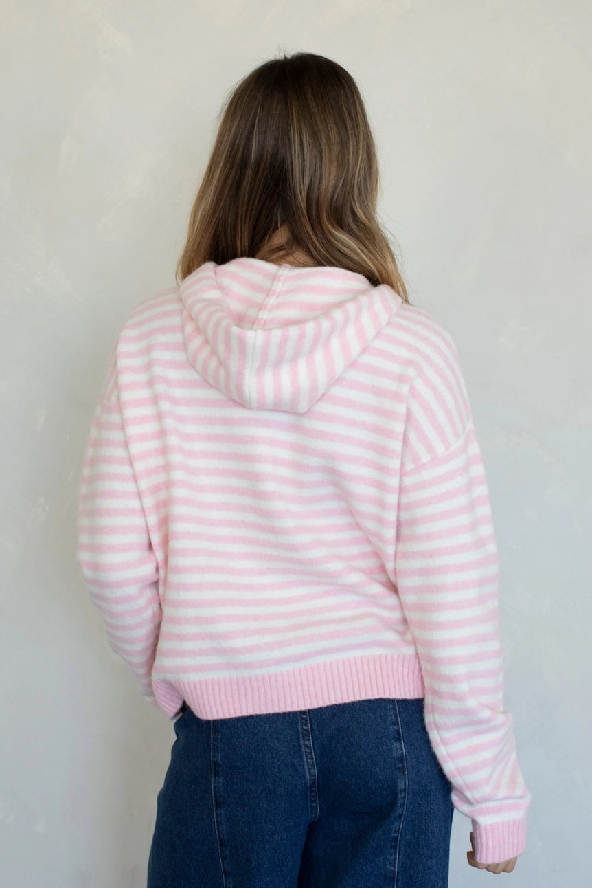 Strawberry Stripe Zip Up