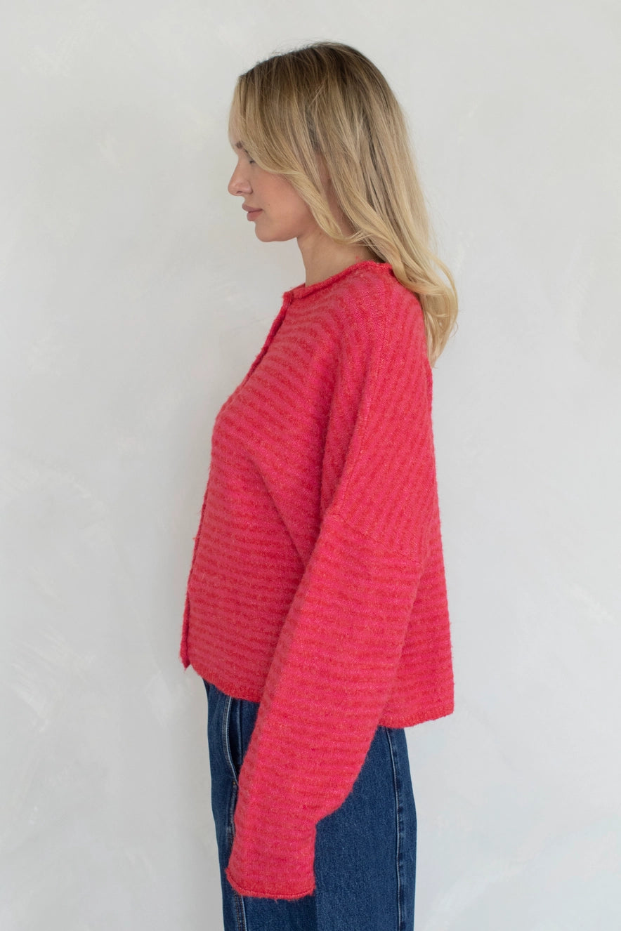 Church Girl Knit - Strawberry Stripe