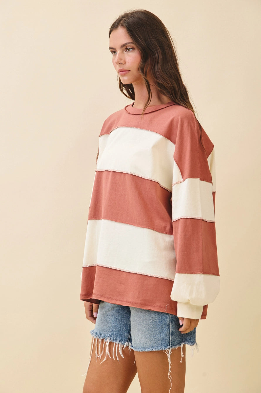 Millie Oversized Stripe Crew