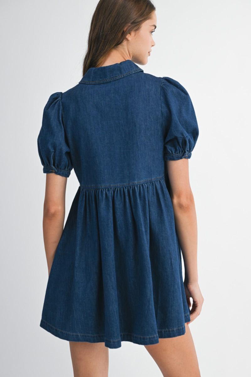 AVERY DENIM MINI DRESS