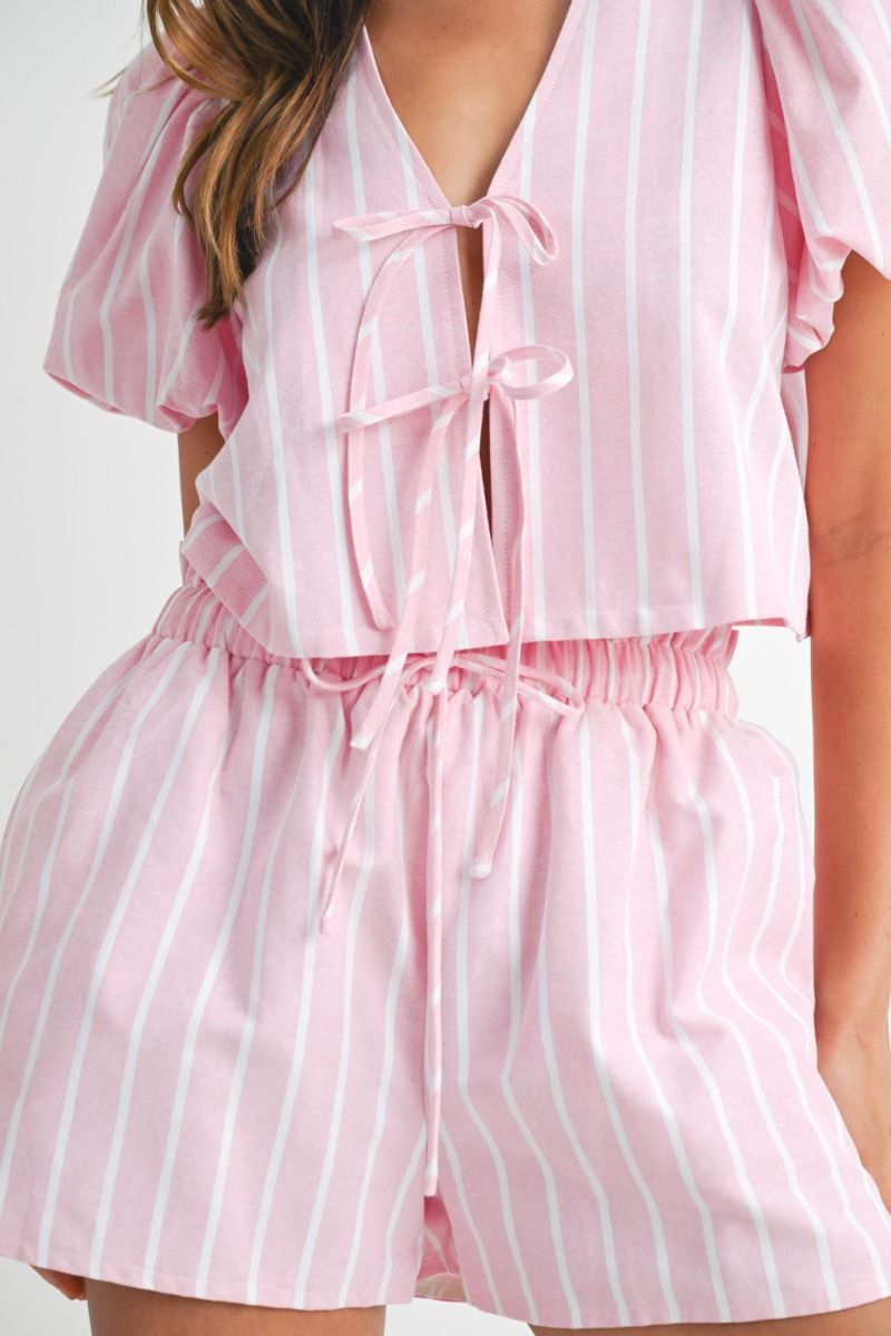 PINK STRIPE SUMMER SET