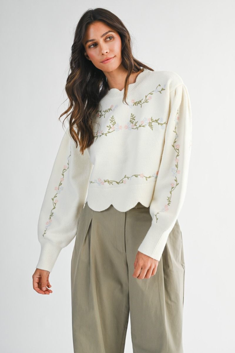 Haven Scalloped Sweater