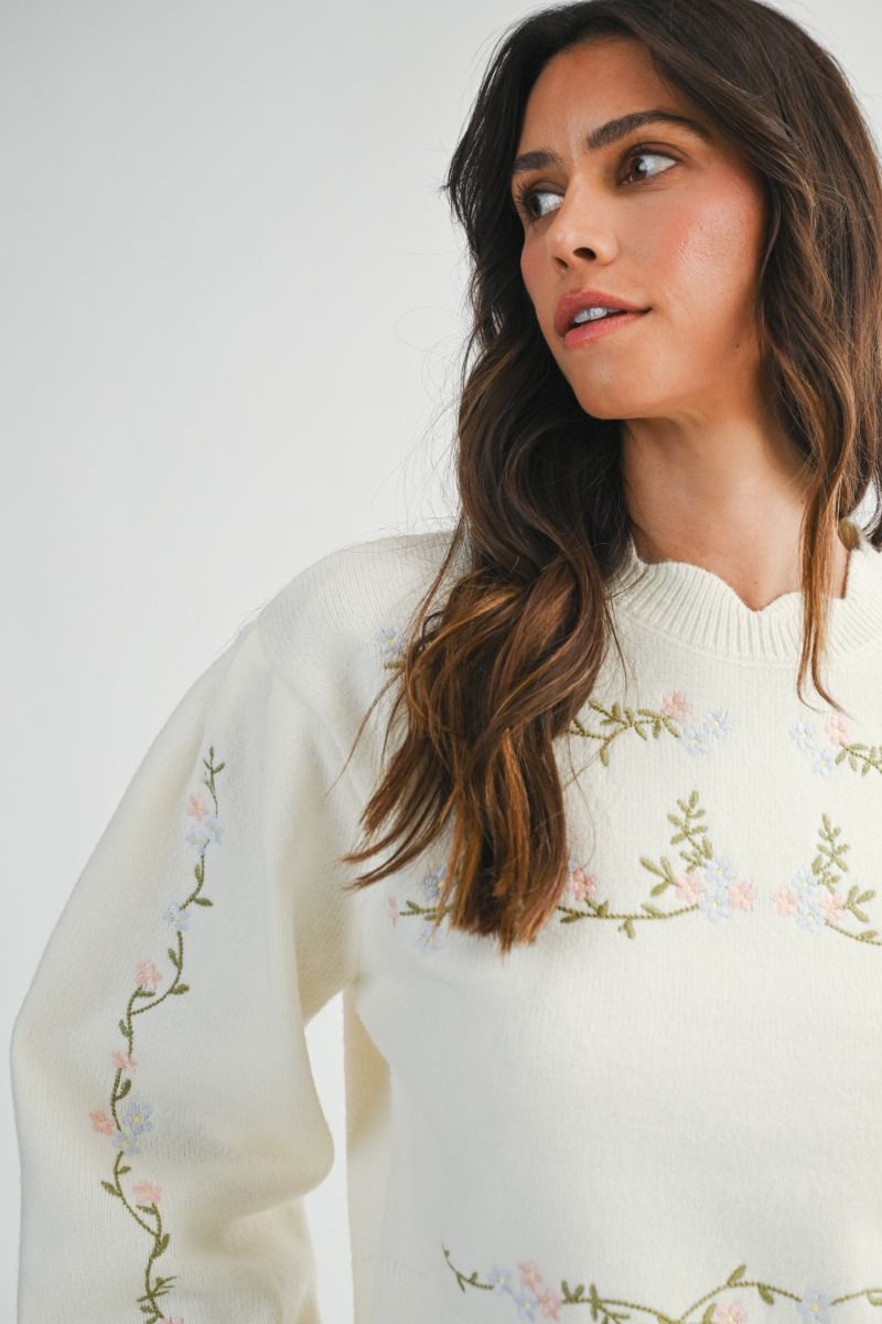 Haven Scalloped Sweater