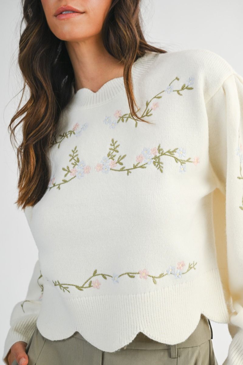Haven Scalloped Sweater