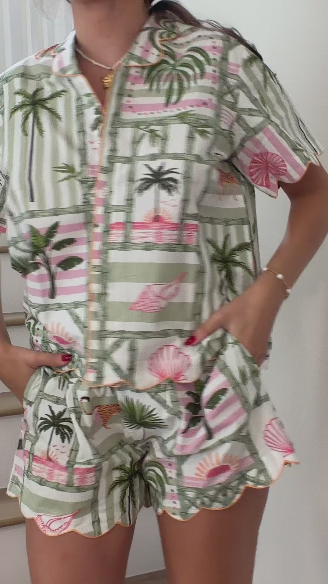 Paradise Palms Pajama Set