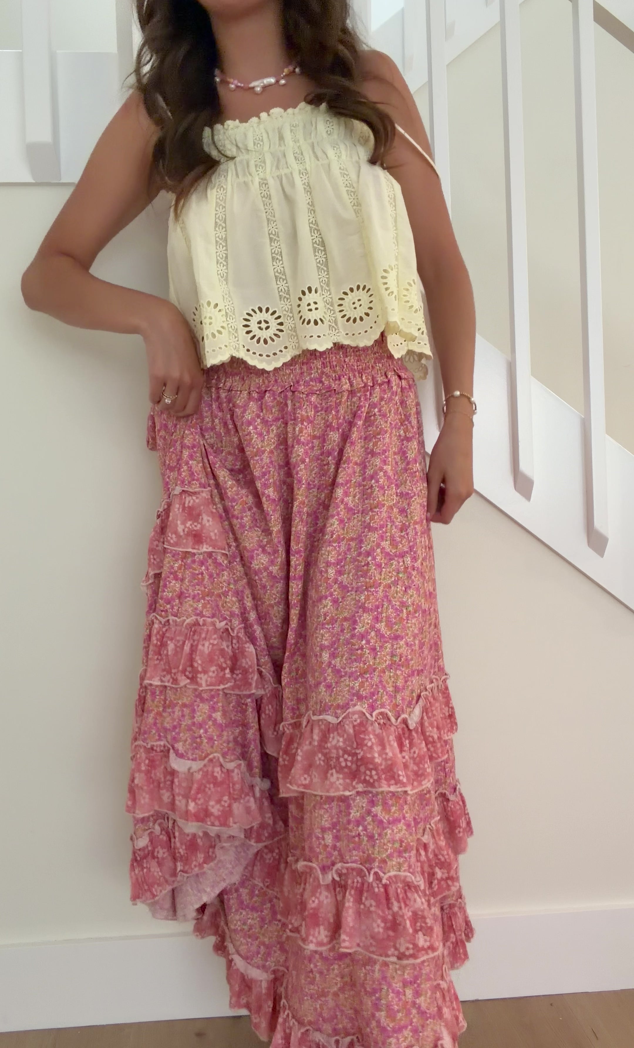 Charlotte Maxi Skirt - Pink